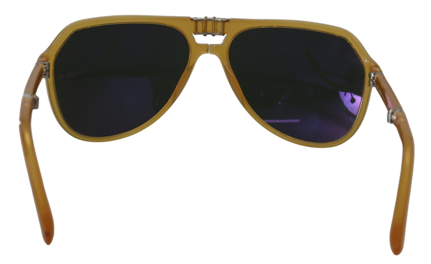 Lunettes de soleil aviateur Dolce & Gabbana DG4196 en acétate jaune et verres noirs