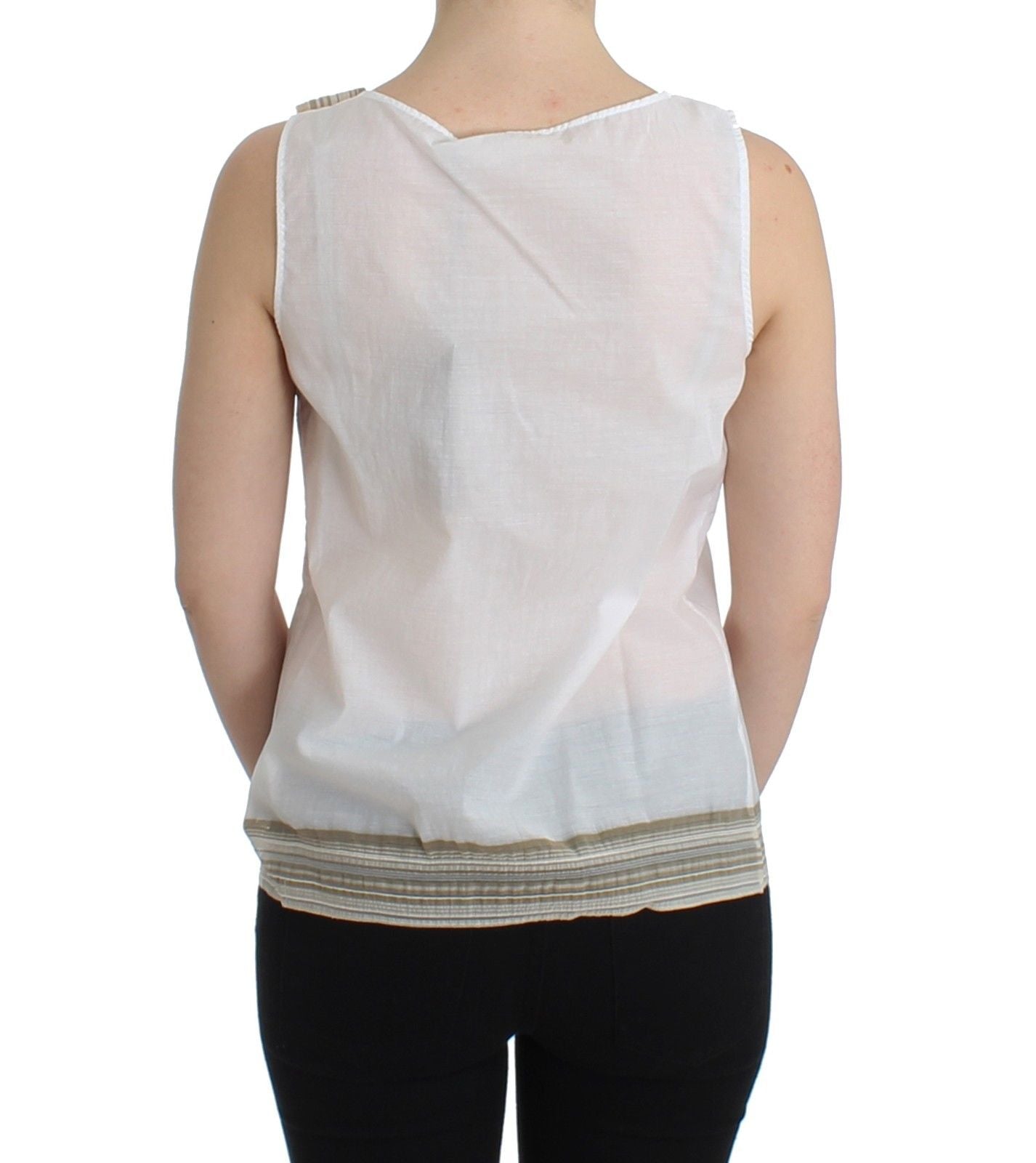Haut blanc, chemisier, débardeur, sans manches, Ermanno Scervino