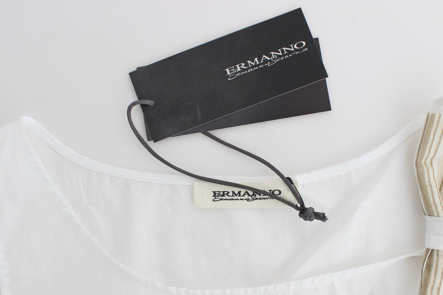 Haut blanc, chemisier, débardeur, sans manches, Ermanno Scervino