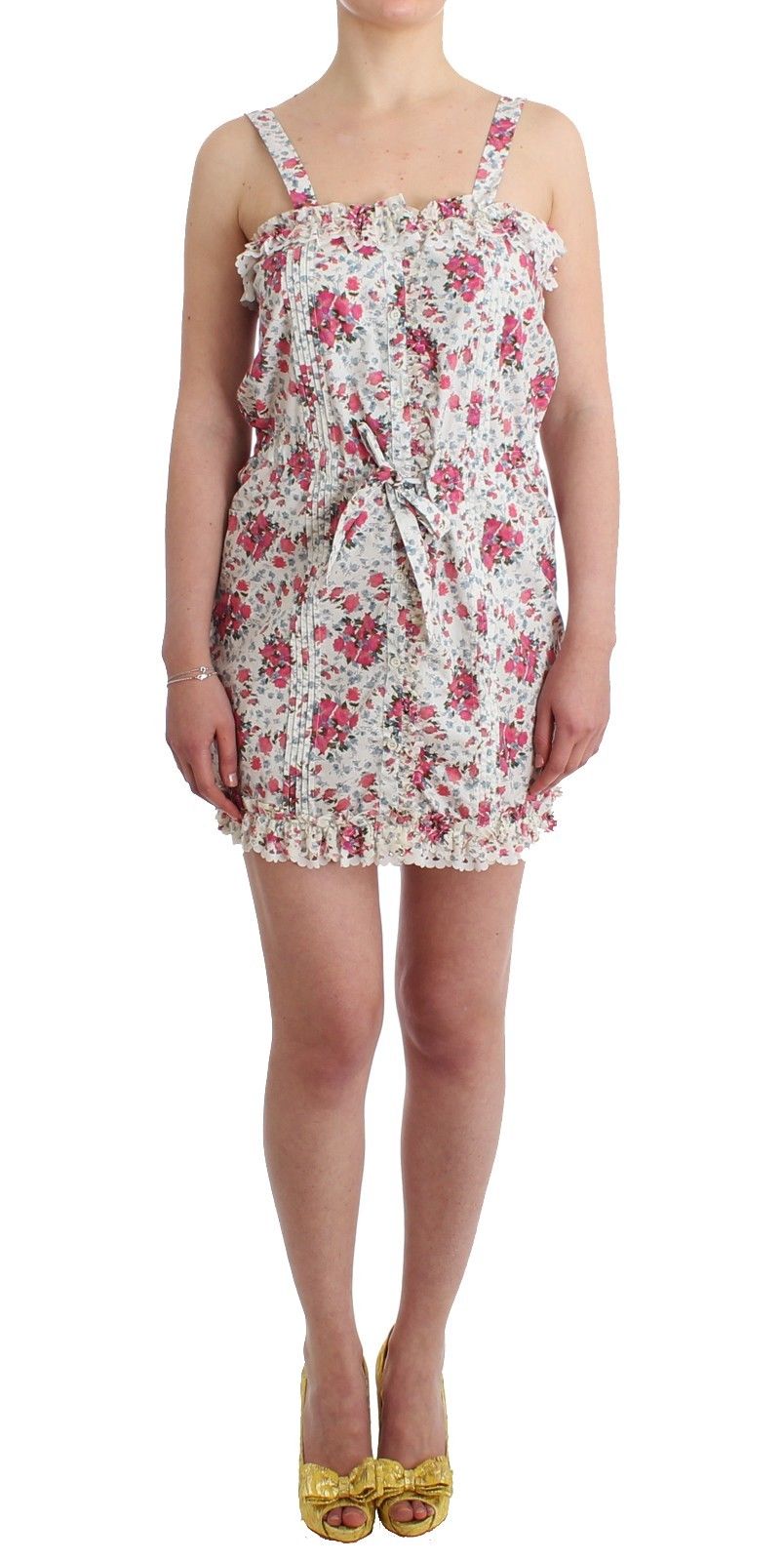 Mini-robe de plage à fleurs roses de la collection de maillots de bain d'Ermanno Scervino.