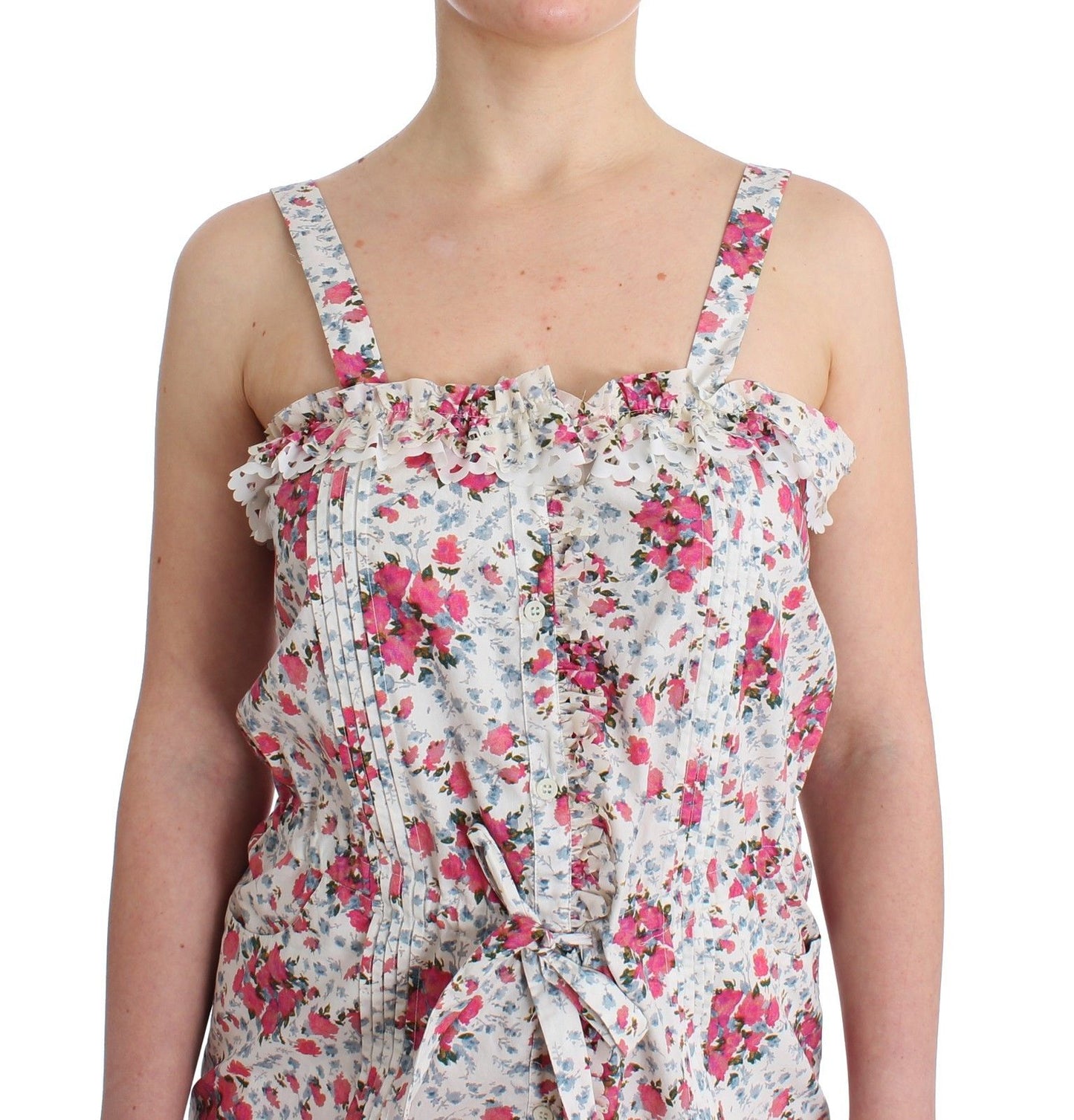 Mini-robe de plage à fleurs roses de la collection de maillots de bain d'Ermanno Scervino.