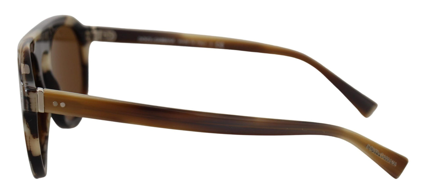 Lunettes de soleil ovales à monture intégrale Dolce & Gabbana DG4306, marron écaille de tortue