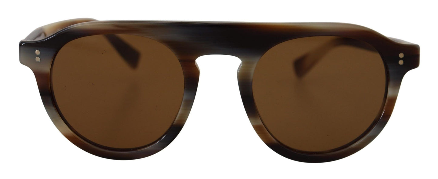 Lunettes de soleil ovales à monture intégrale Dolce & Gabbana DG4306, marron écaille de tortue