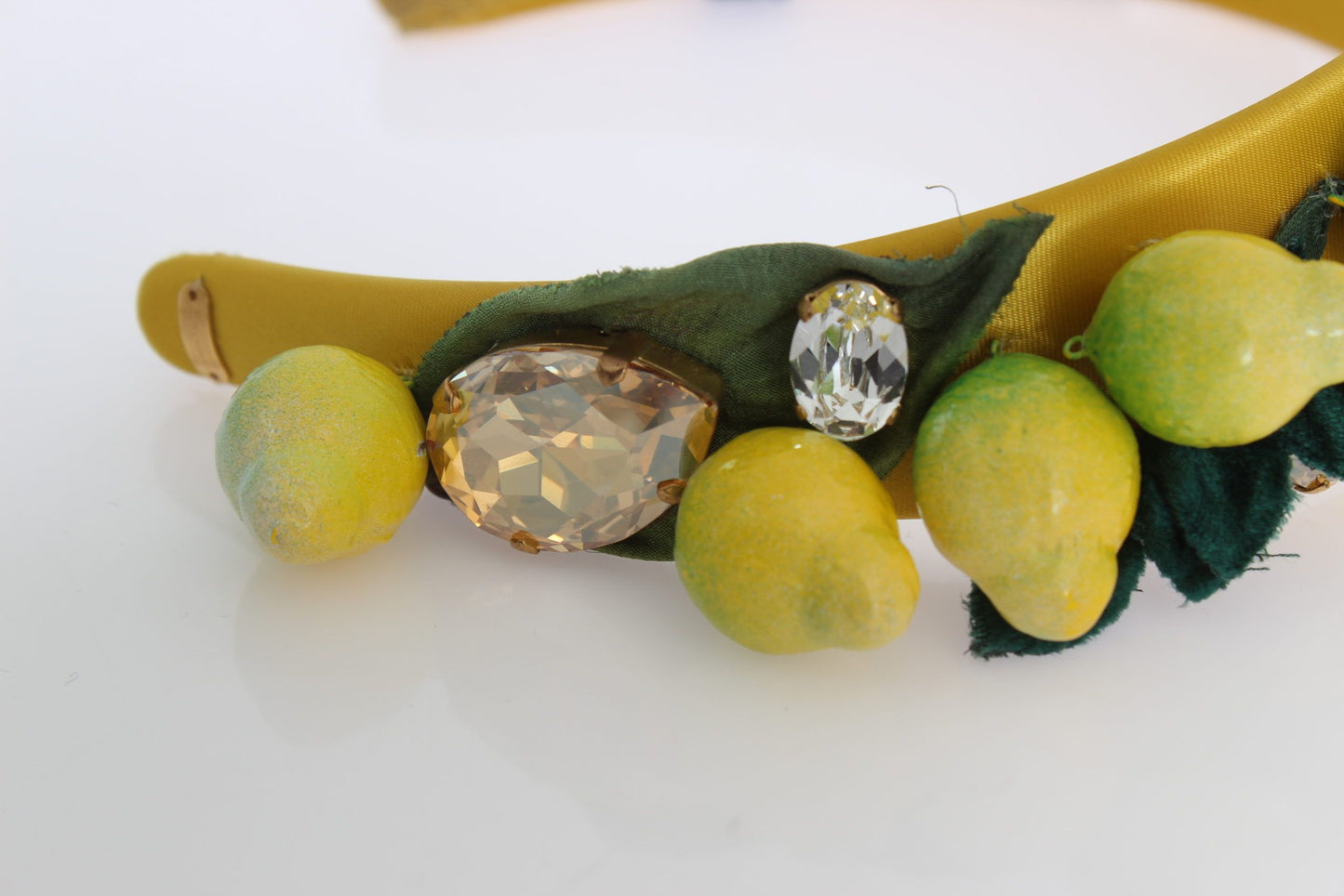 Serre-tête diadème en cristal de Sicile Dolce & Gabbana Yellow Lemons