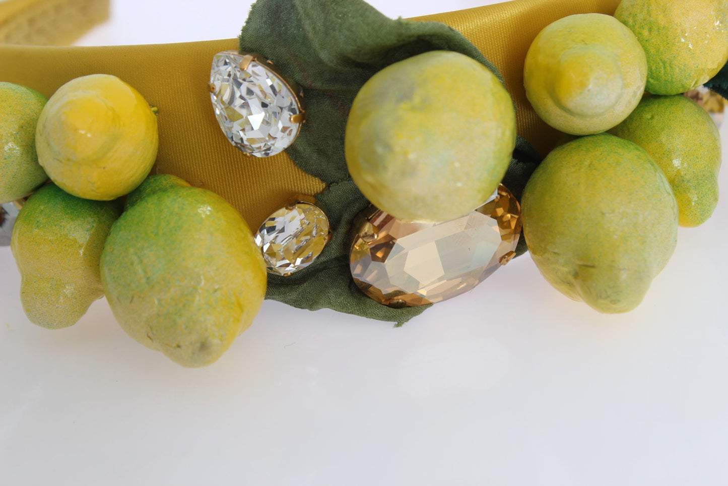 Serre-tête diadème en cristal de Sicile Dolce & Gabbana Yellow Lemons
