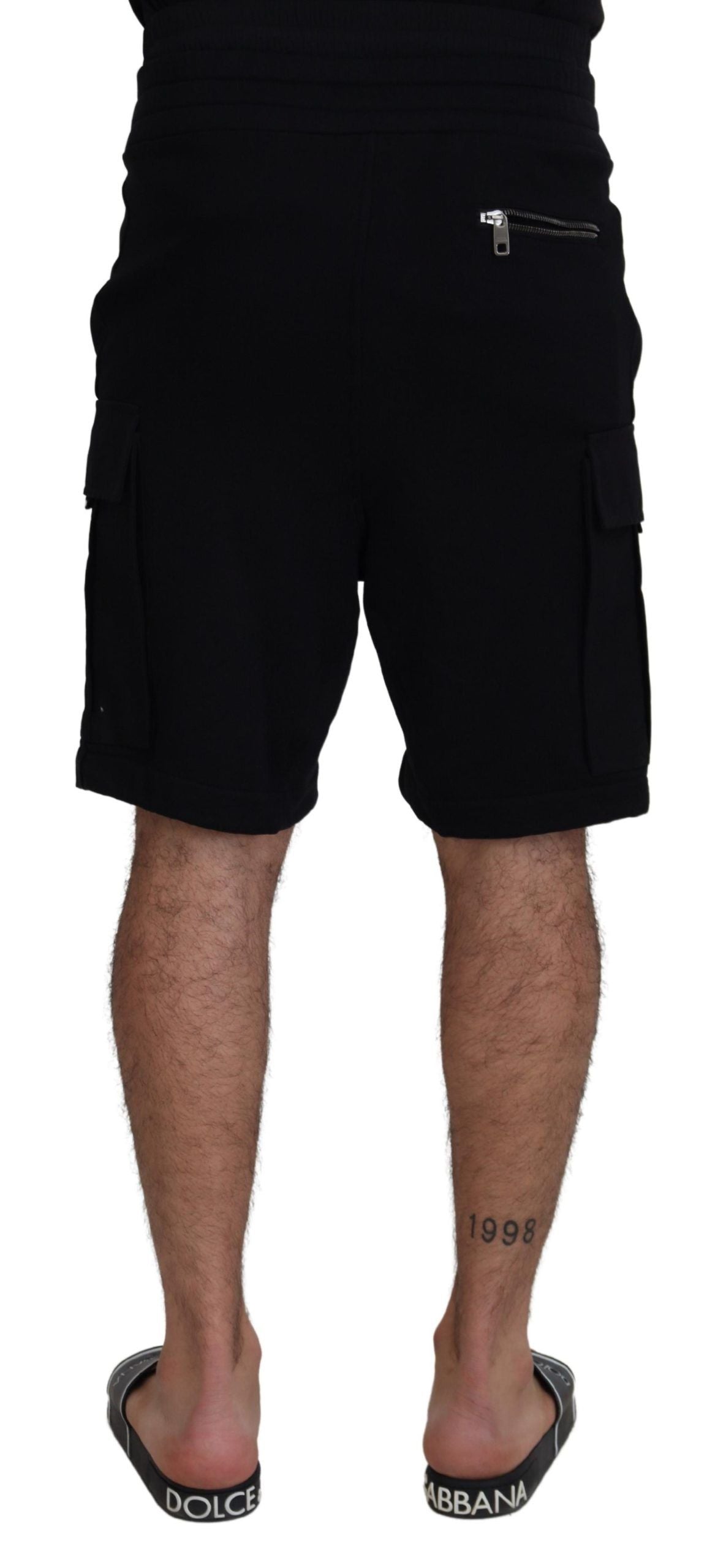 Shorts cargo en coton noir de Dolce & Gabbana