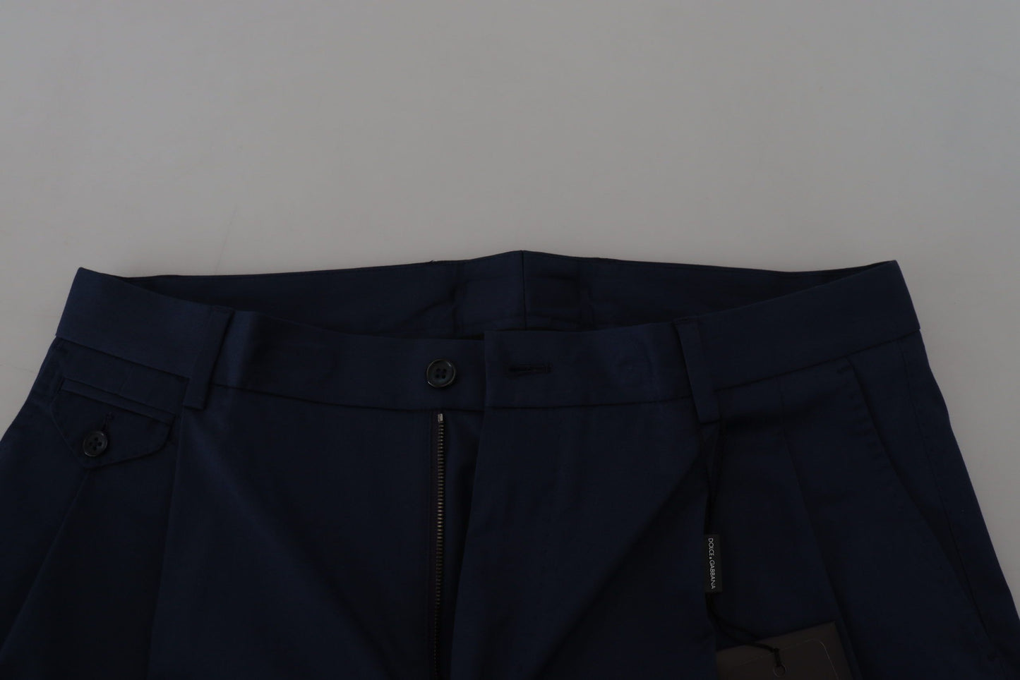 Shorts décontractés en coton extensible bleu chiné Dolce & Gabbana