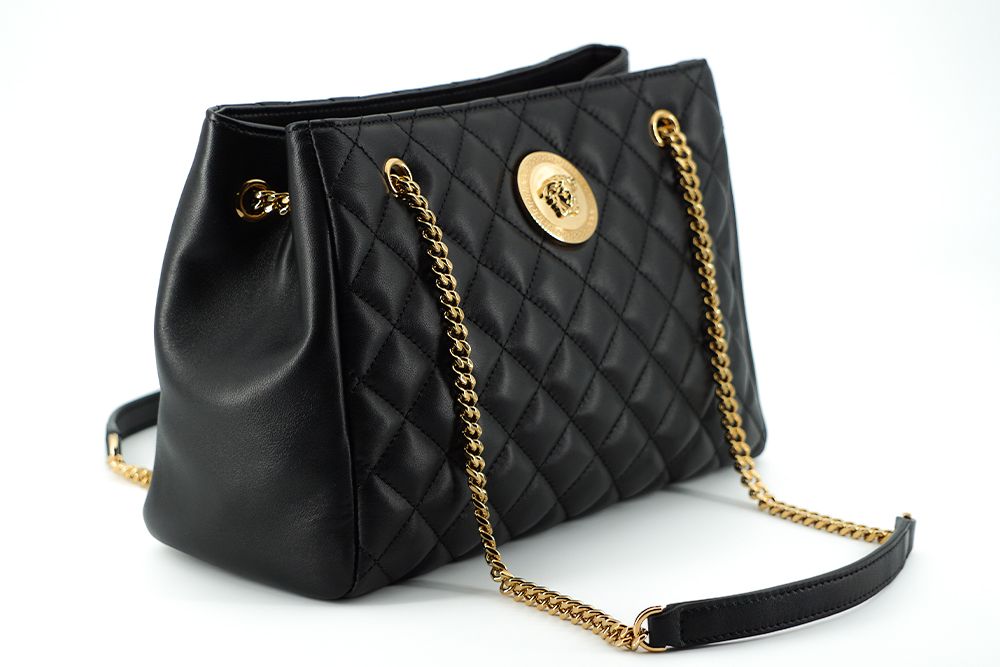 Versace Elegante Quilted Nappa Lederen Tas