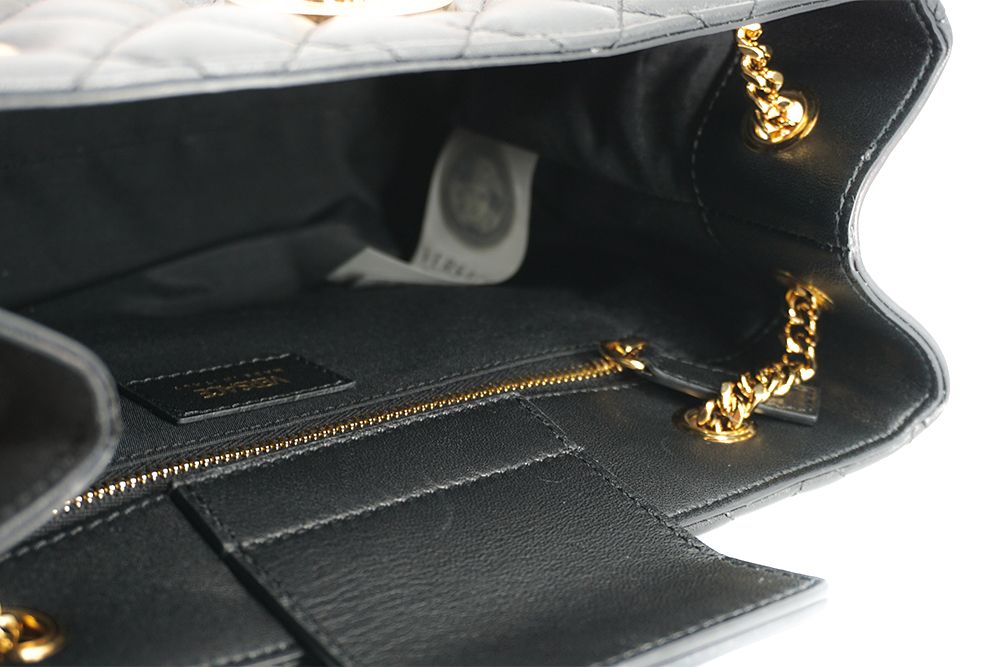 Versace Elegante Quilted Nappa Lederen Tas