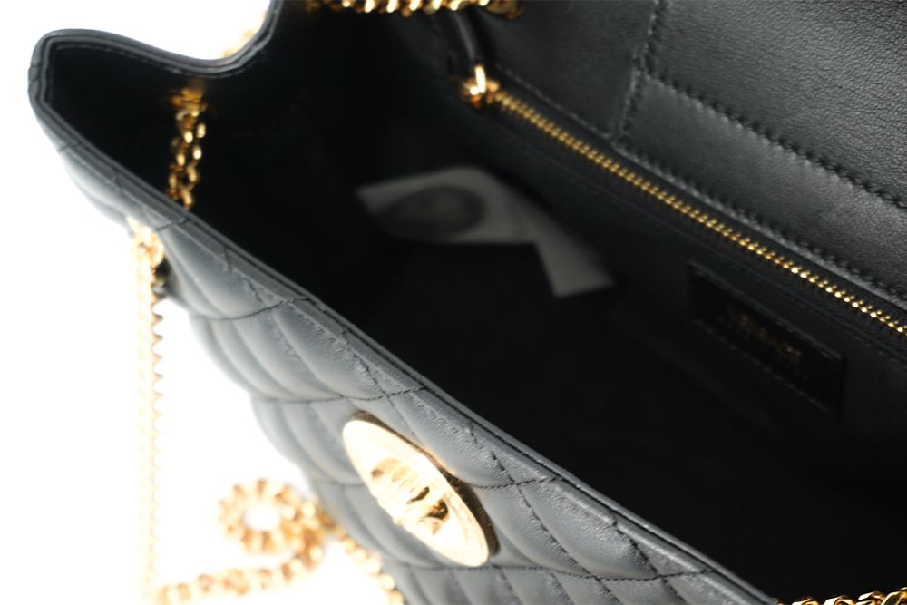 Versace Elegante Quilted Nappa Lederen Tas