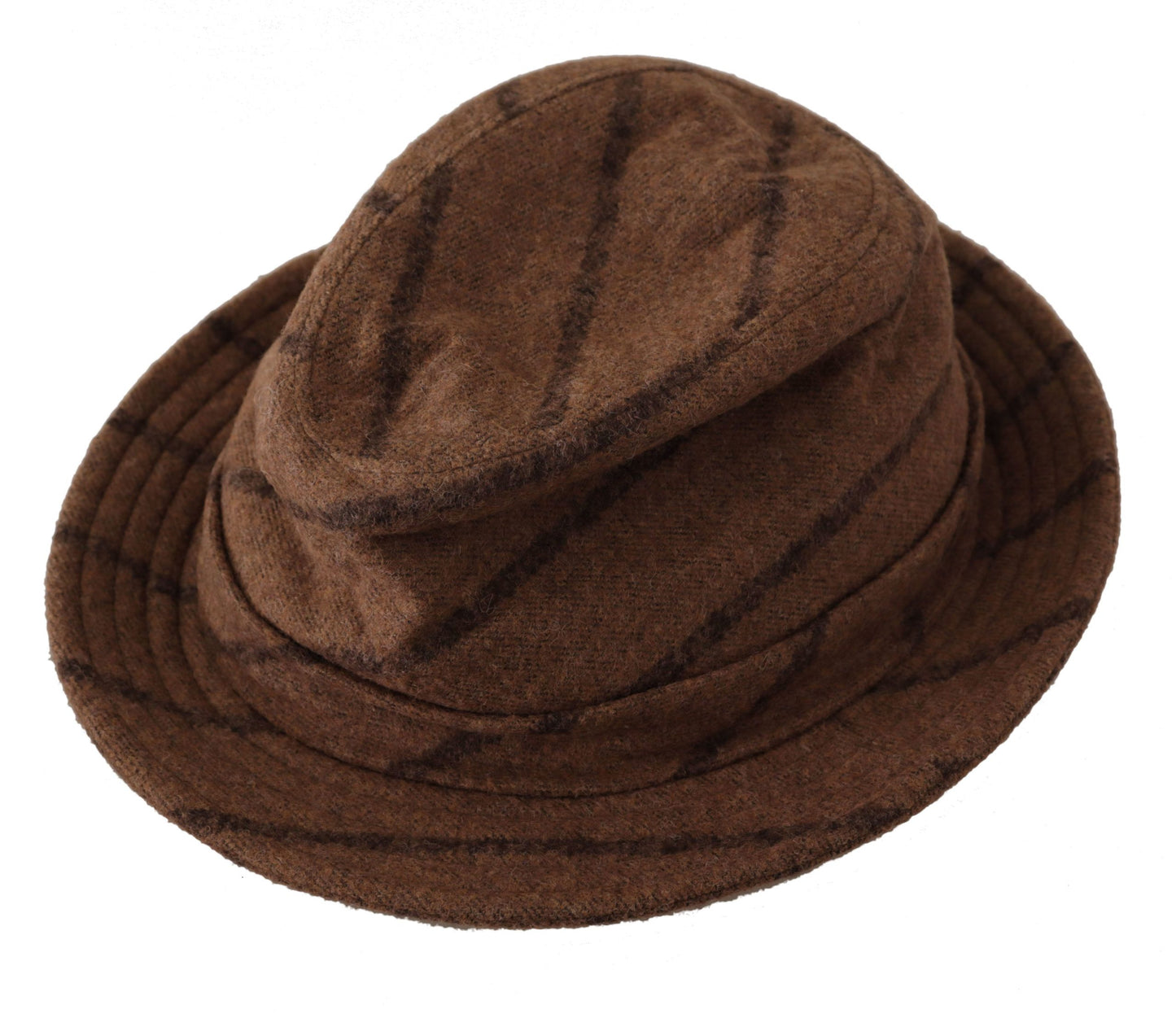 Chapeau d'été à rayures marron Fedora Dolce & Gabbana