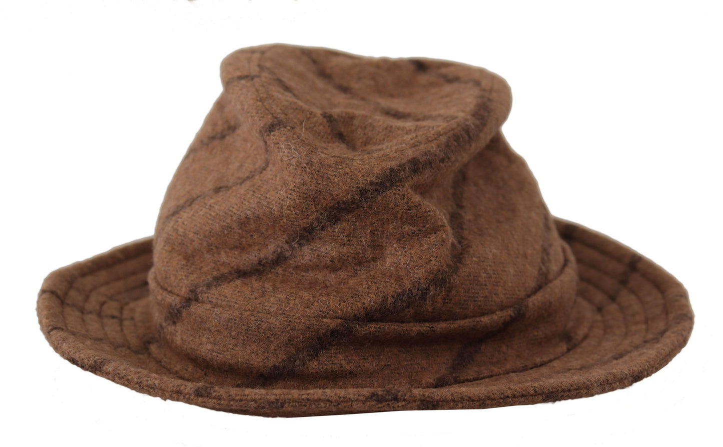 Chapeau d'été à rayures marron Fedora Dolce & Gabbana