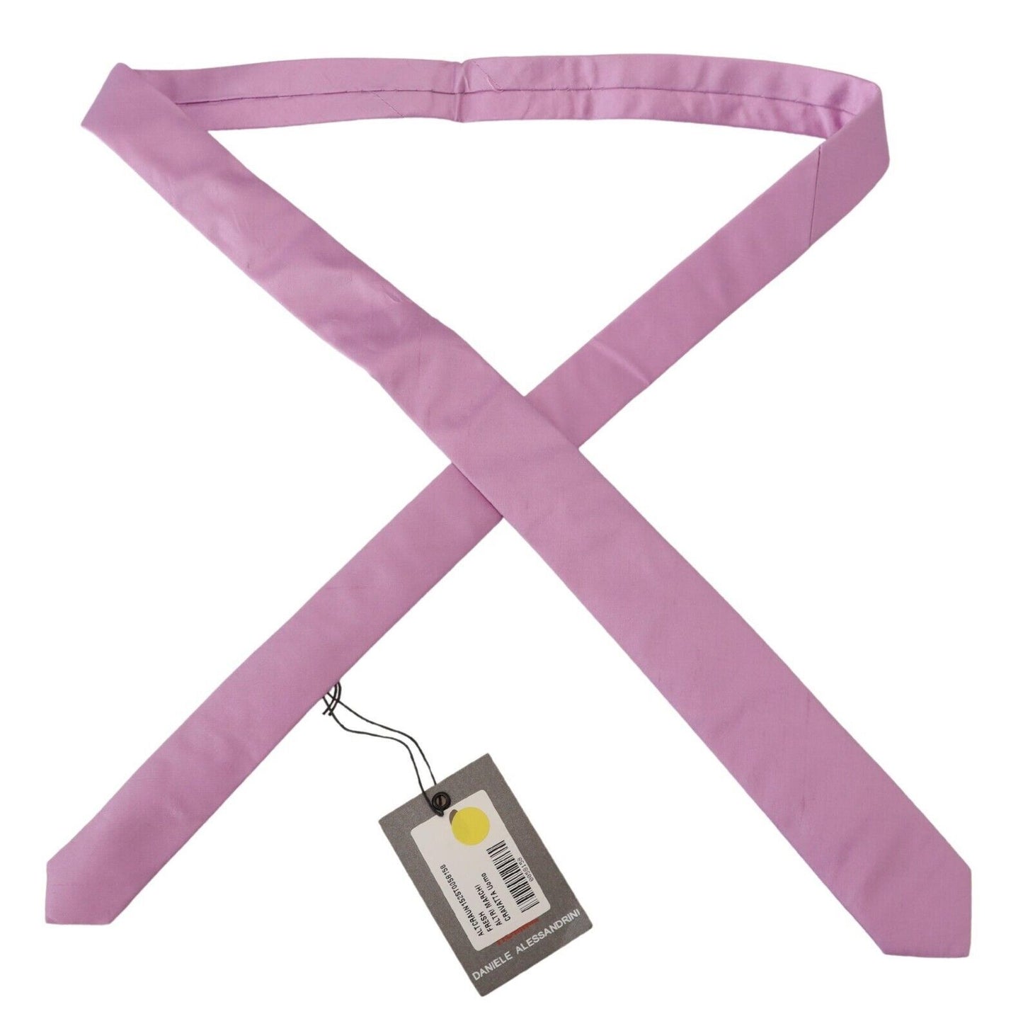 Cravate classique rose Daniele Alessandrini pour homme, accessoire en soie