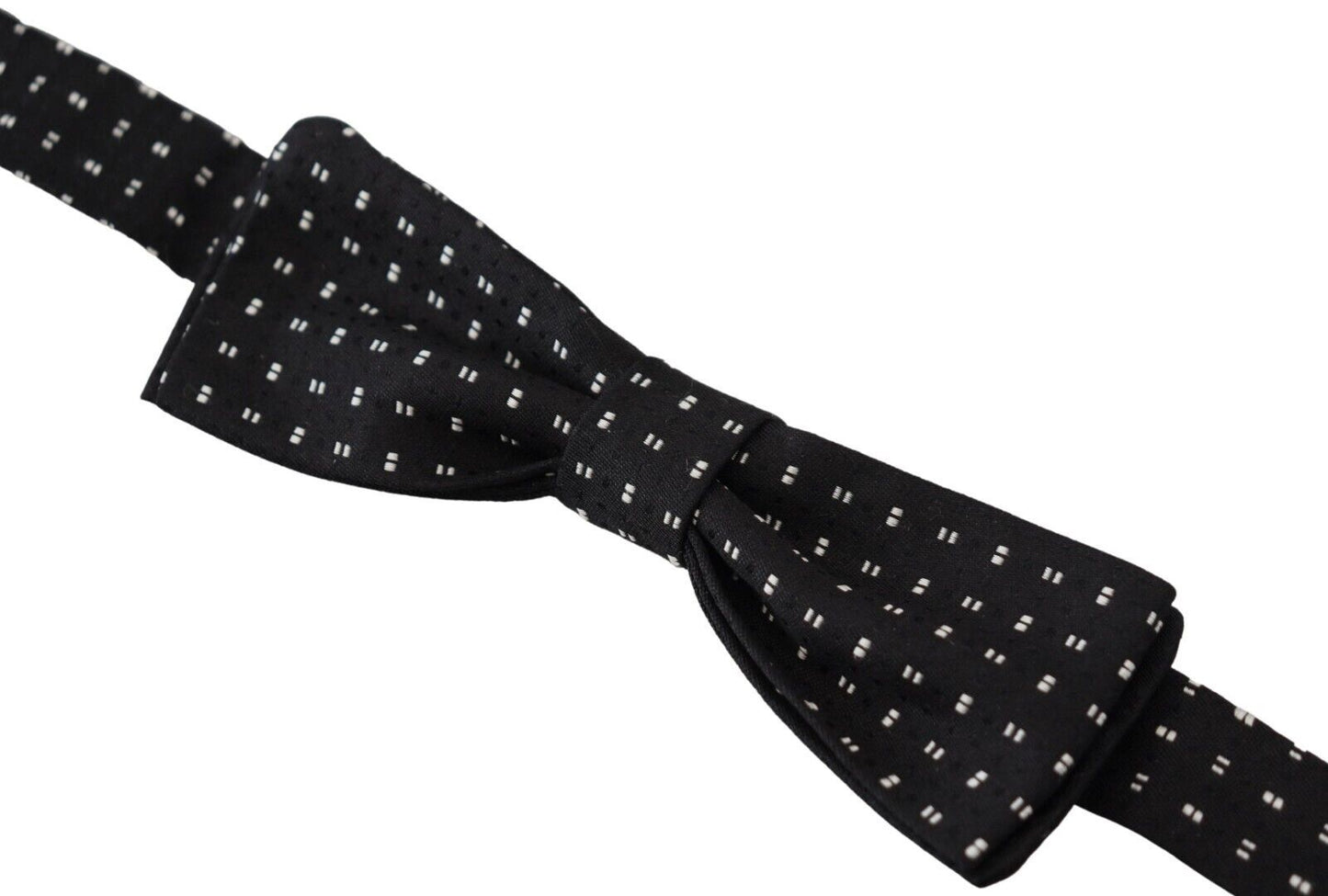 Nœud papillon en soie noire à motifs Dolce & Gabbana