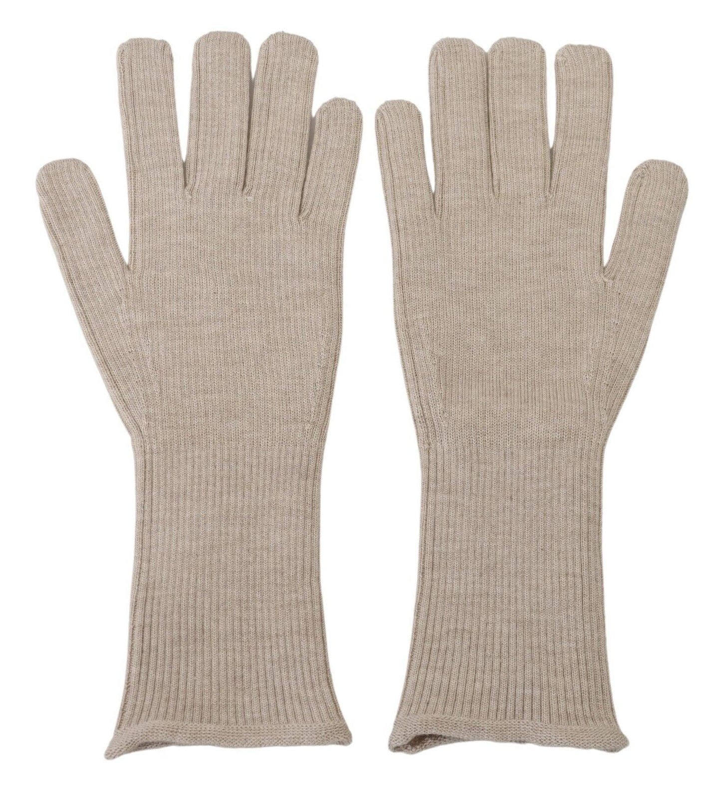Gants pour homme Dolce & Gabbana en cachemire et soie ivoire