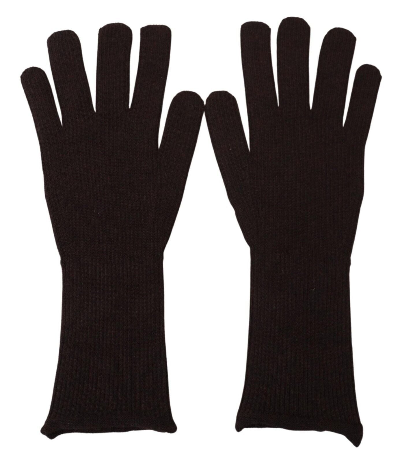 Gants pour homme Dolce & Gabbana en cachemire et soie marron