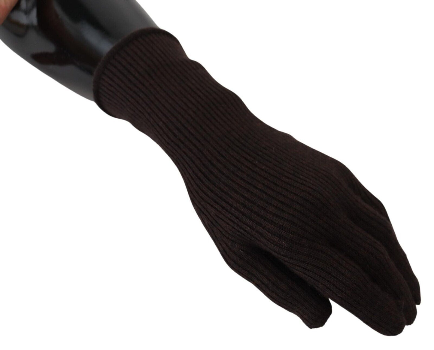 Gants pour homme Dolce & Gabbana en cachemire et soie marron
