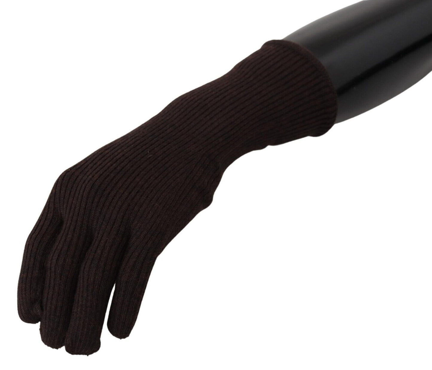 Gants pour homme Dolce & Gabbana en cachemire et soie marron