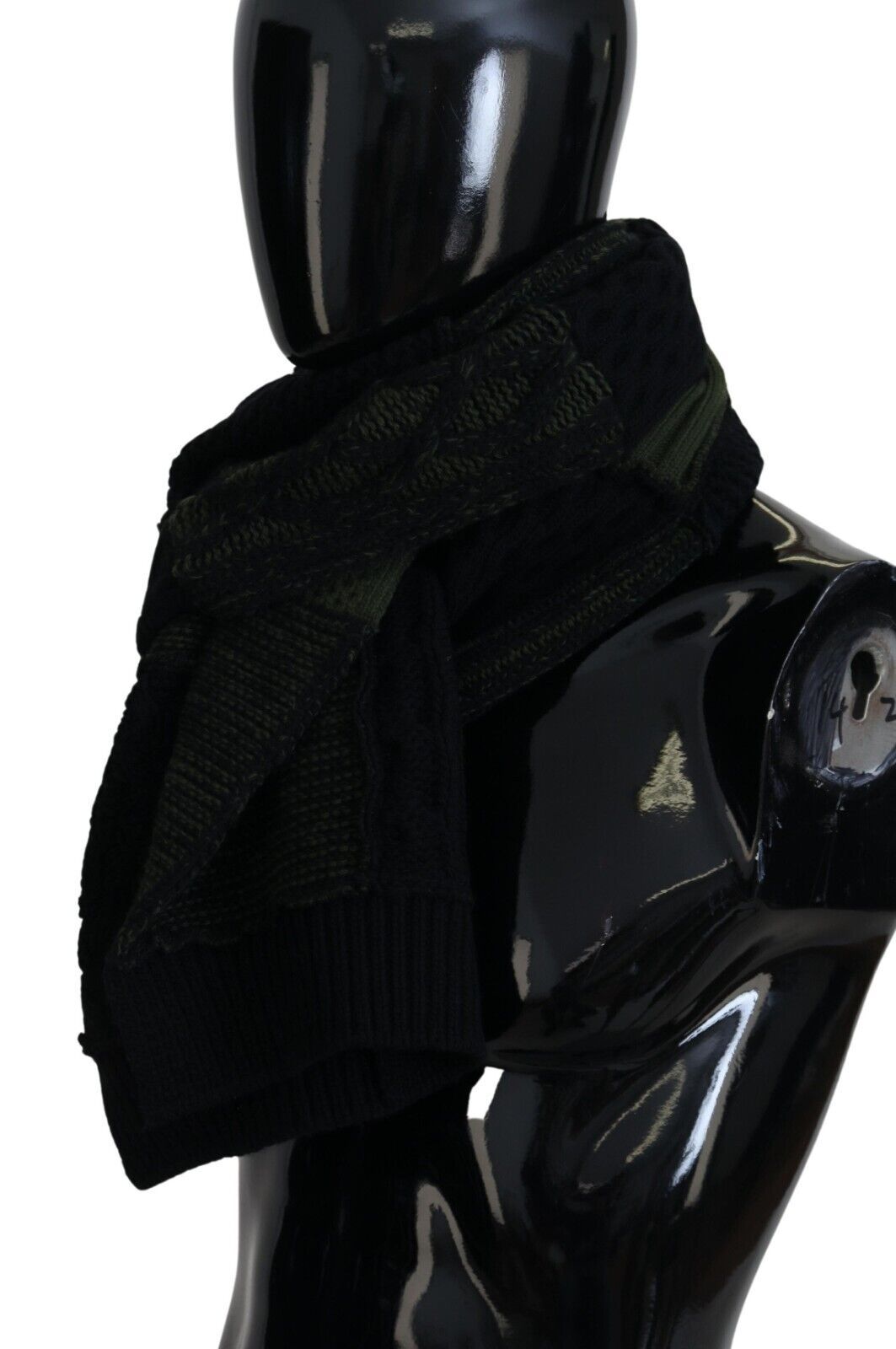 Foulard châle en maille noire et verte Dolce & Gabbana pour homme