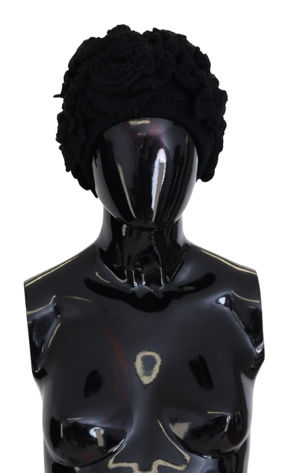 Bonnet d'hiver en laine noire Dolce & Gabbana