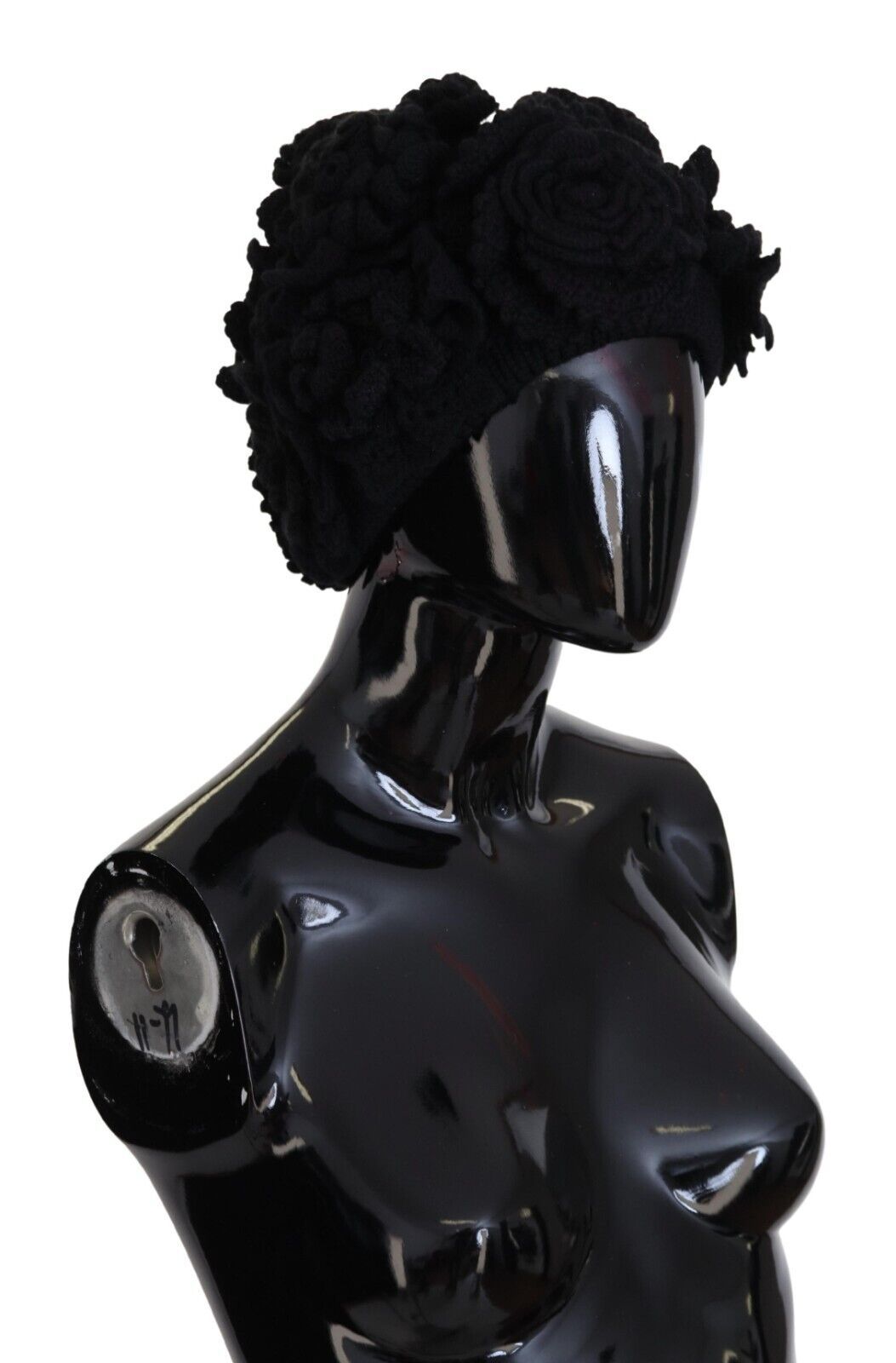 Bonnet d'hiver en laine noire Dolce & Gabbana