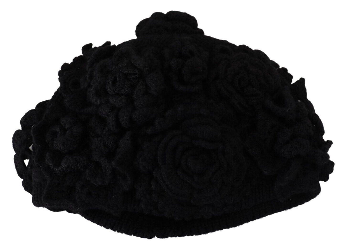 Bonnet d'hiver en laine noire Dolce & Gabbana