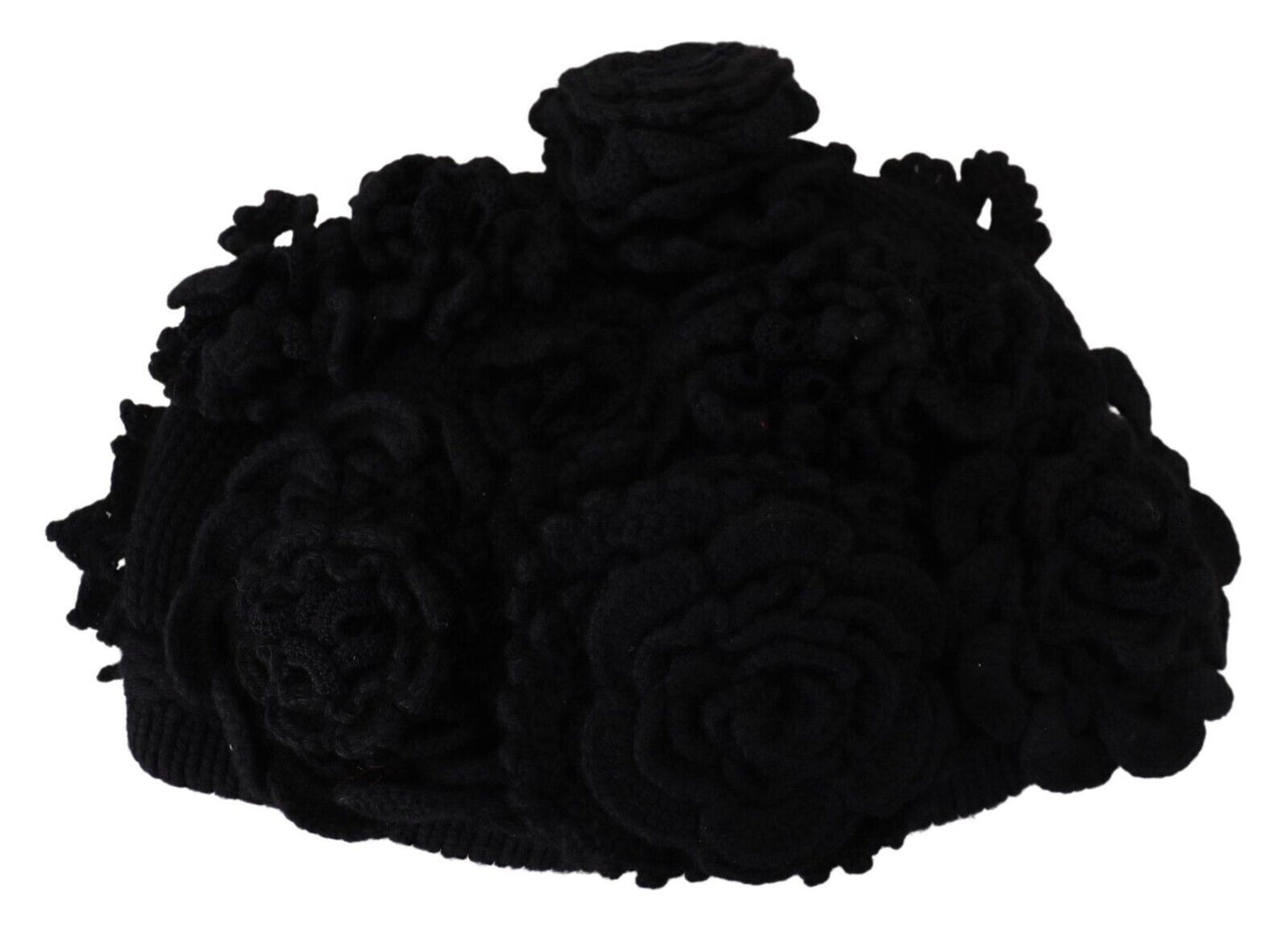 Bonnet d'hiver en laine noire Dolce & Gabbana