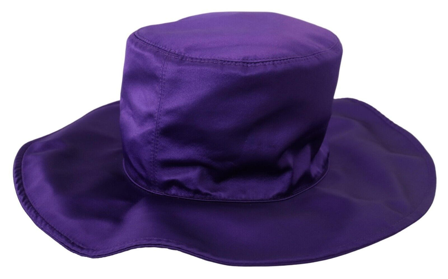 Chapeau haut de forme en soie stretch violet Dolce & Gabbana