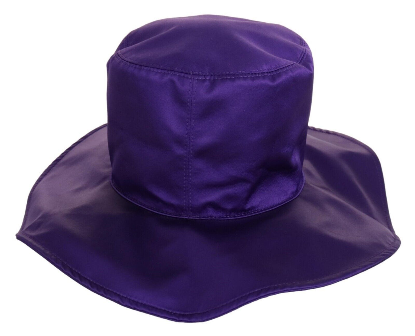 Chapeau haut de forme en soie stretch violet Dolce & Gabbana