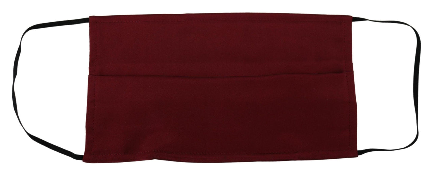 Masque facial Dolce & Gabbana en soie marron plissée avec élastique et sangle d'oreille, taille unique