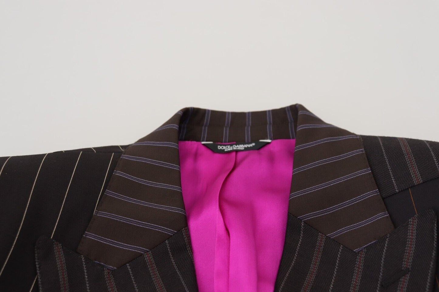 Blazer SICILIA à rayures multicolores et patchwork de Dolce & Gabbana