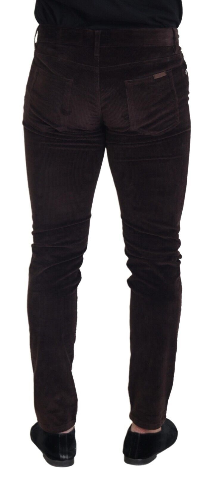 Pantalon habillé en velours côtelé marron pour homme de Dolce & Gabbana