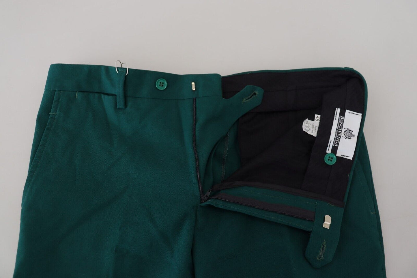 BENCIVENGA Pantalon habillé droit vert pour homme