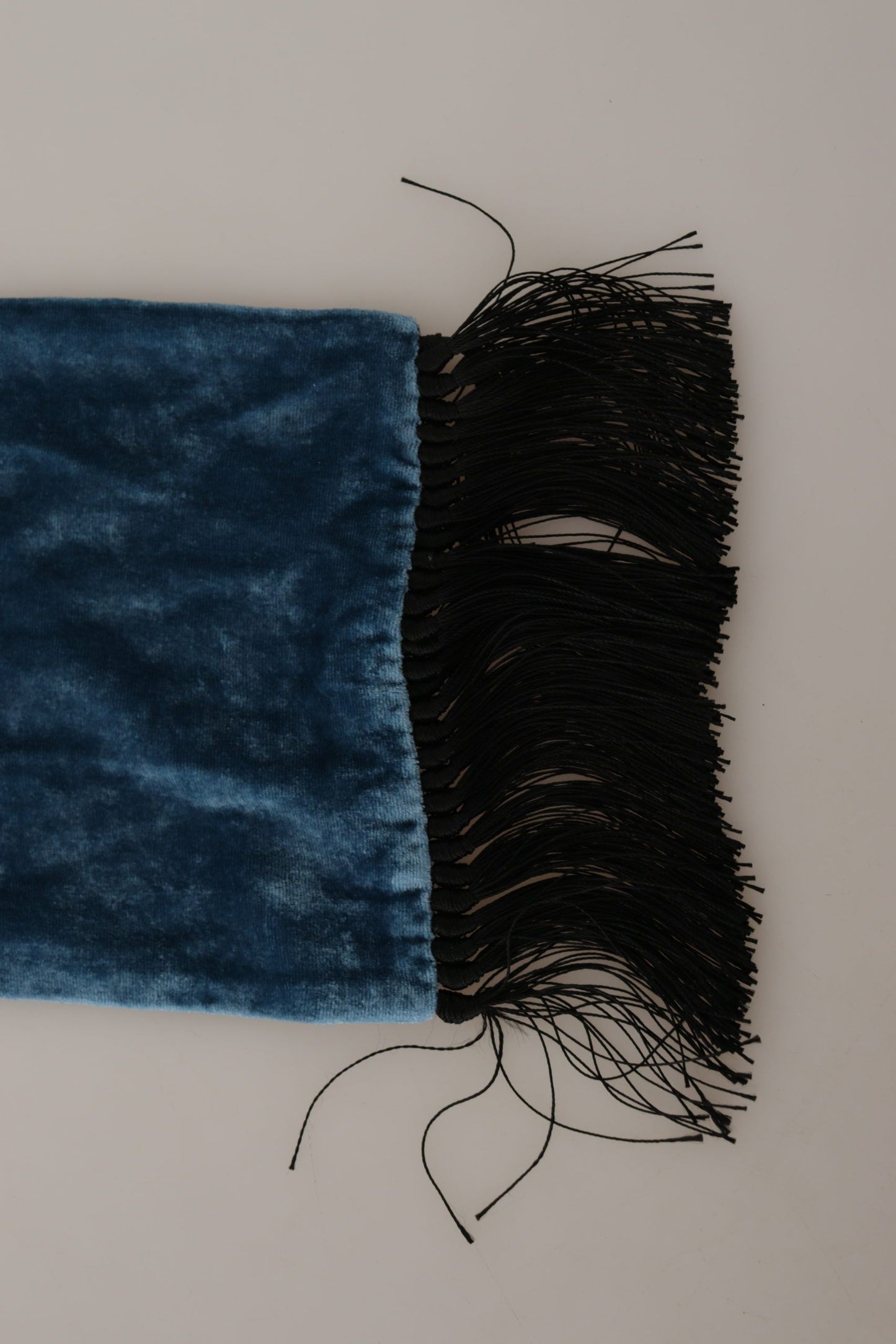 Foulard châle en velours bleu uni Dolce & Gabbana pour homme