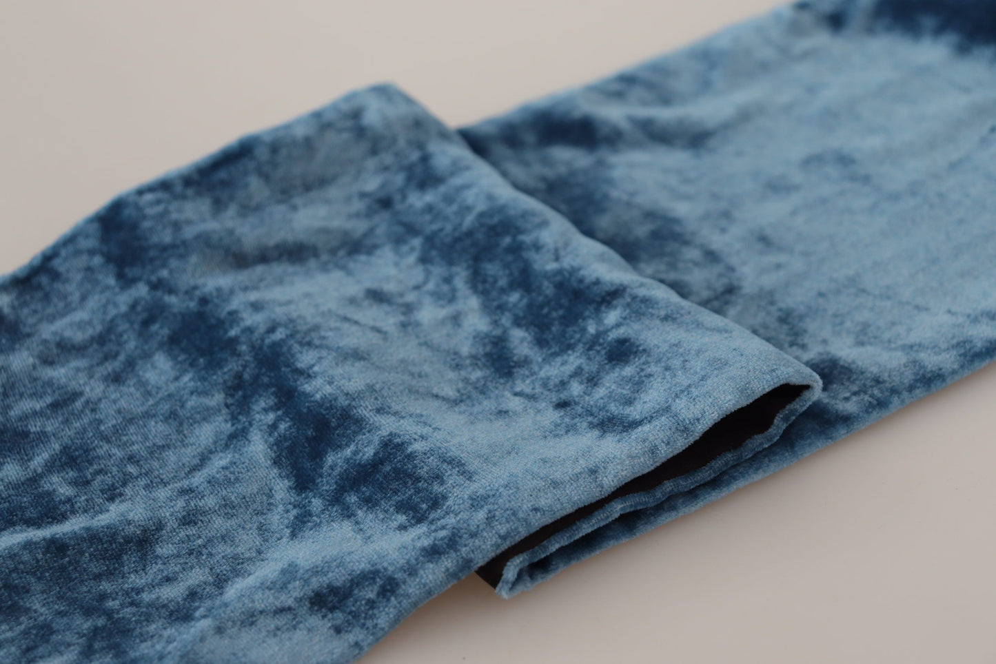 Foulard châle en velours bleu uni Dolce & Gabbana pour homme