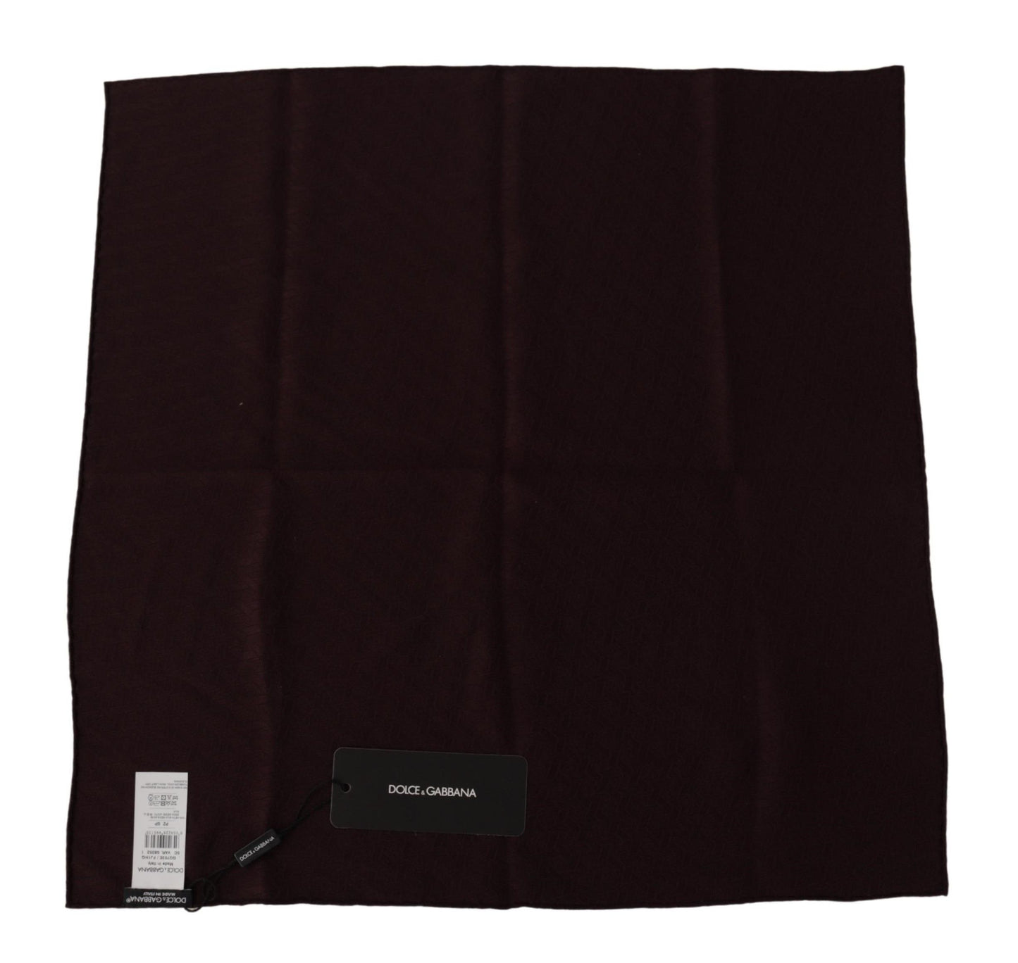 Foulard carré en soie mélangée marron Dolce & Gabbana