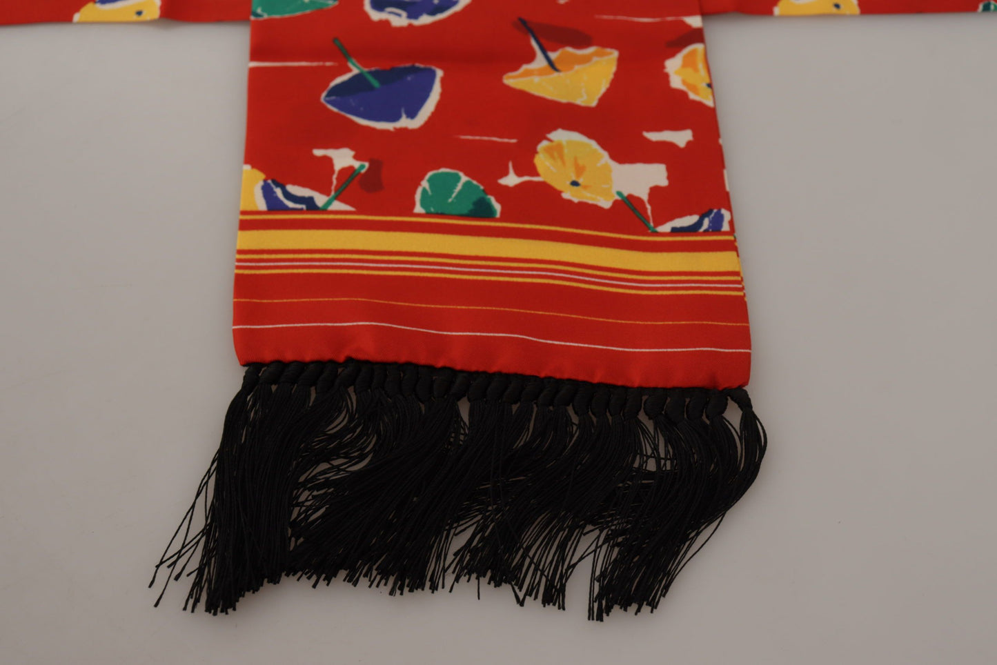 Foulard à franges multicolore Dolce & Gabbana à imprimé parapluies DG