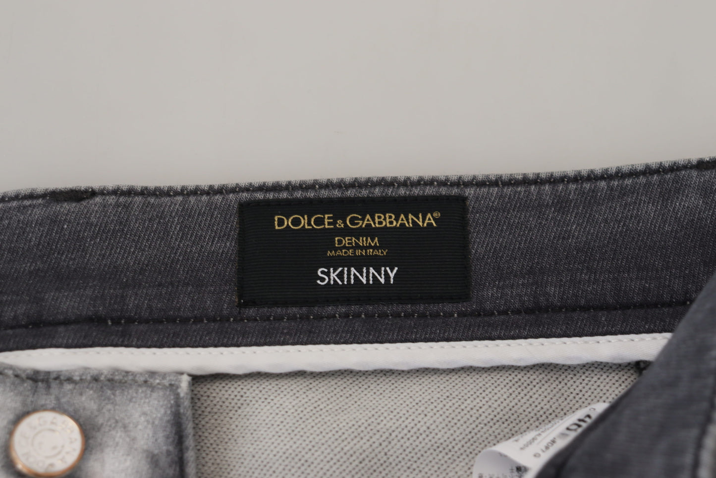 Jeans skinny en jean gris délavé pour homme de Dolce & Gabbana