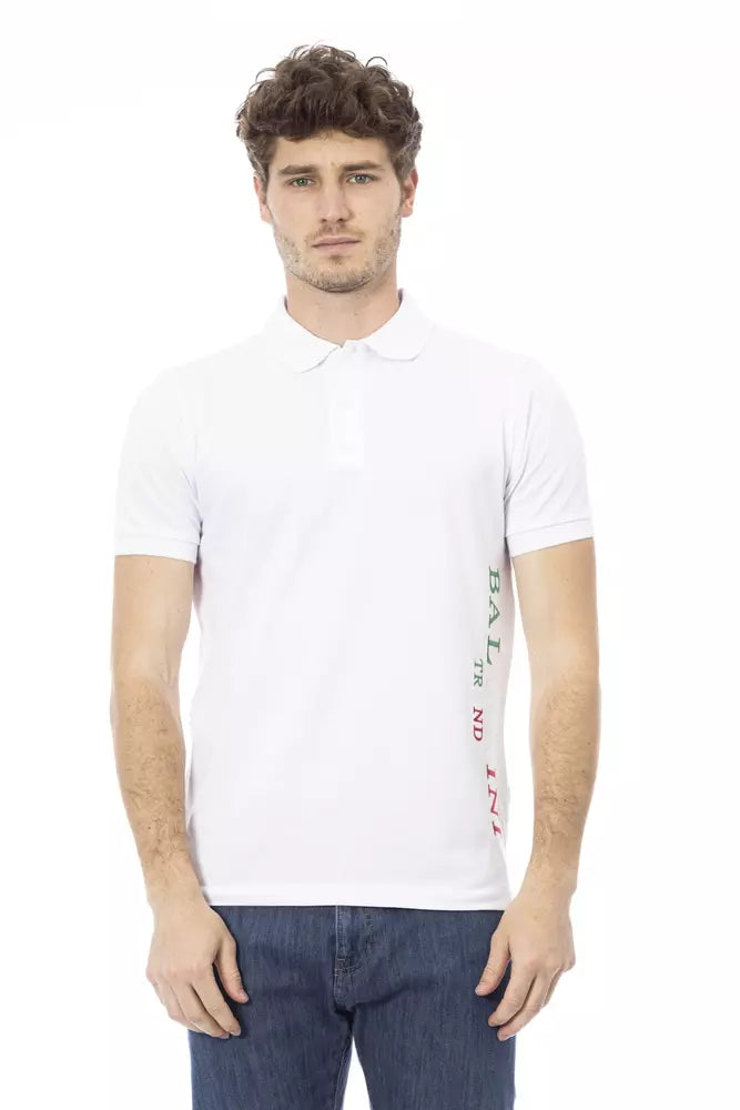 Baldinini Trend wit katoenen heren polo shirt