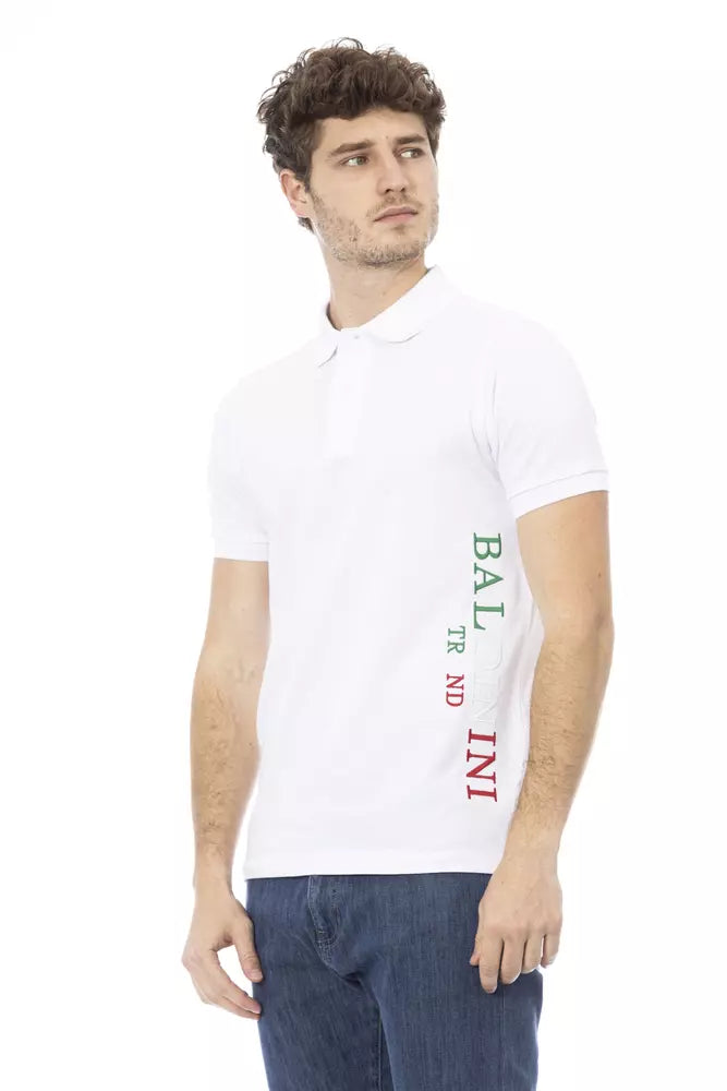 Baldinini Trend wit katoenen heren polo shirt