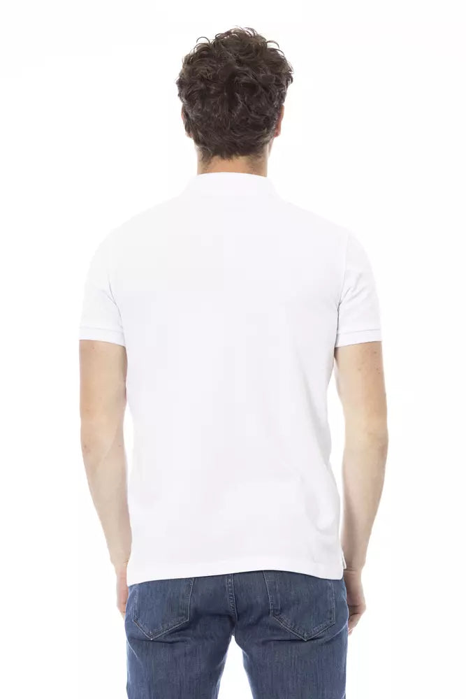 Baldinini Trend wit katoenen heren polo shirt