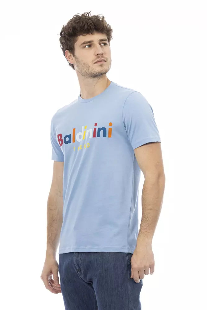 Baldinini Trend Lichtblauw Katoenen Heren T-Shirt