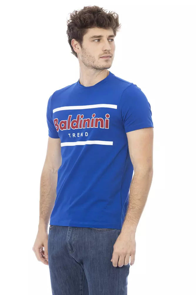 Baldinini Trend Blauw Katoenen Heren T-Shirt