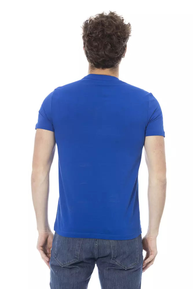 Baldinini Trend Blauw Katoenen Heren T-Shirt