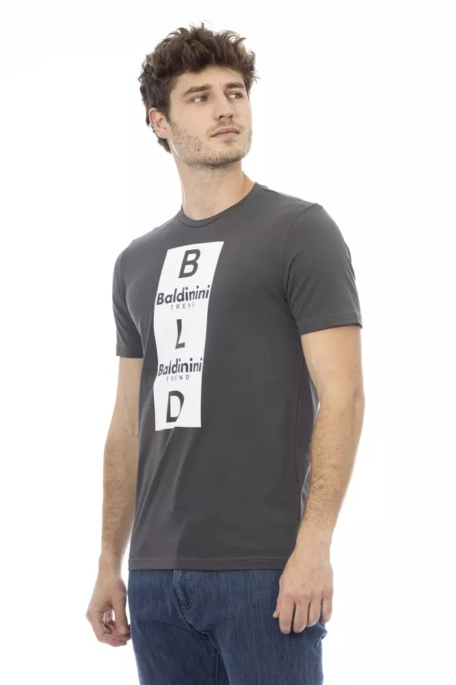Baldinini Trend Grijs Katoenen Heren T-Shirt