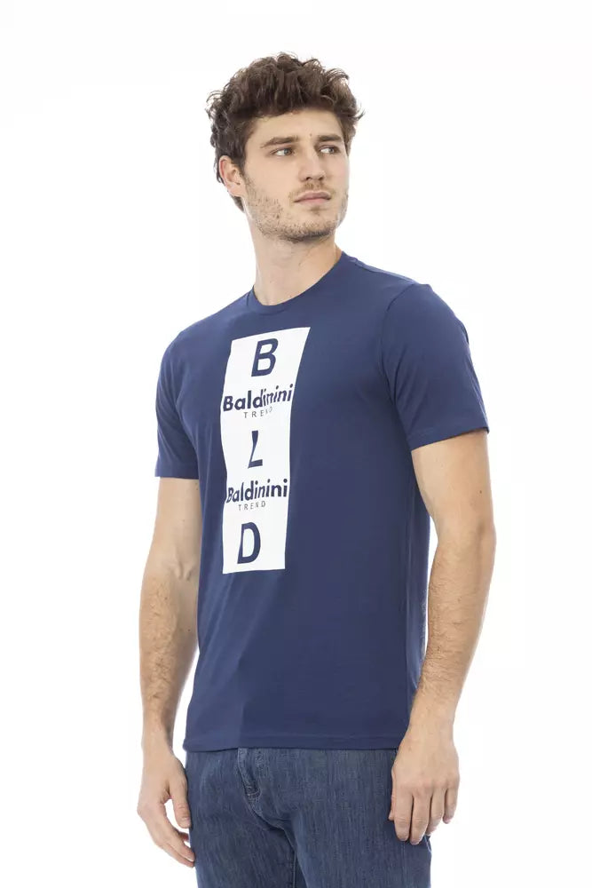 Baldinini Trend Blauw Katoenen Heren T-Shirt