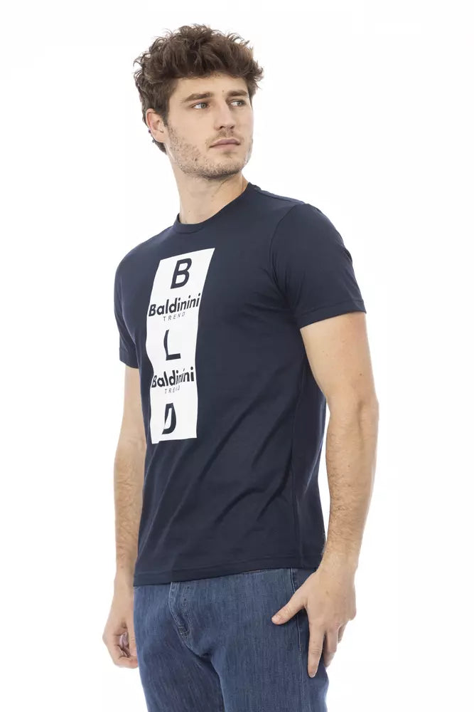 Baldinini Trend Blauw Katoenen Heren T-Shirt