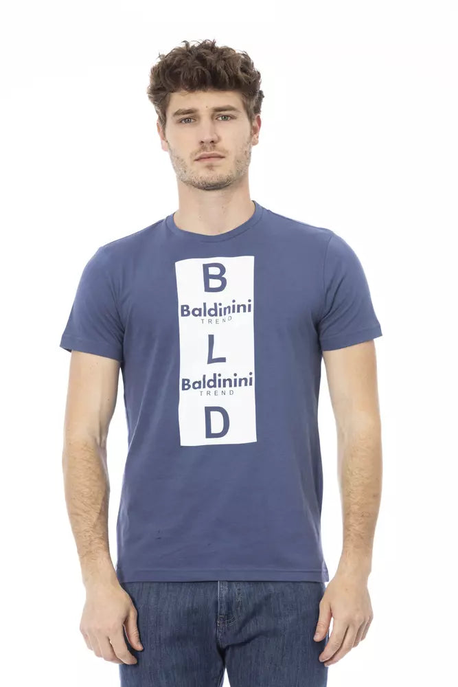 Baldinini Trend Blauw Katoenen Heren T-Shirt
