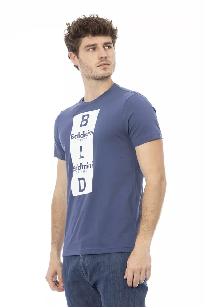 Baldinini Trend Blauw Katoenen Heren T-Shirt