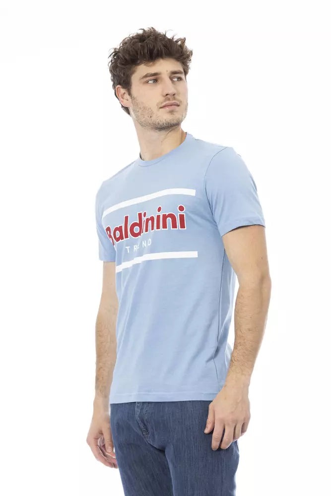 Baldinini Trend Lichtblauw Katoenen Heren T-Shirt